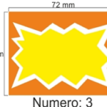 Cartel estallido N 1 x25 Unid. ( 6 x 4 cm.) - Imagen 2