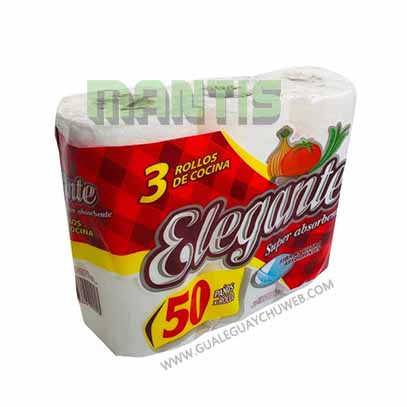 Rollo de cocina Elegante 50 paños x3
