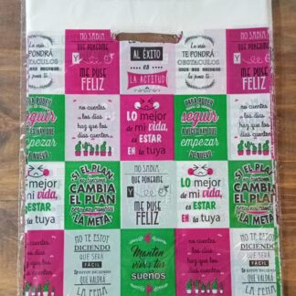 Bolsa riñon para regalo 25x35 frases