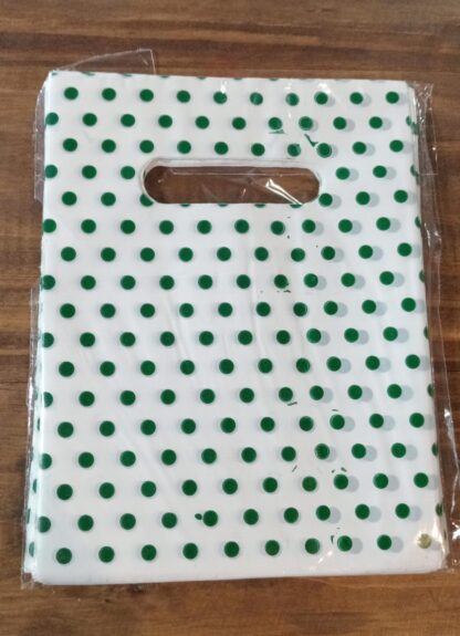 Bolsa riñon para regalo 15x20 Lunares verdes