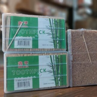 Palillo escarbadiente 2 puntas x3000u caja plastica