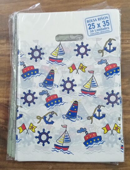 Bolsa riñon para regalo 25x35 barco