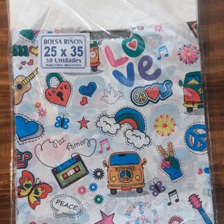 Bolsa riñon para regalo 25x35 hippie