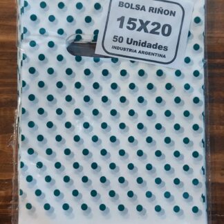 Bolsa riñon para regalo 15x20 puntos verdes