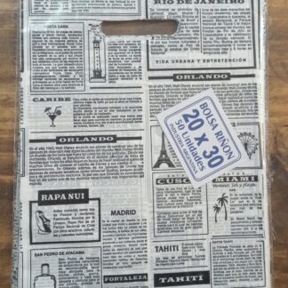 Bolsa riñon para regalo 20x30 periodico