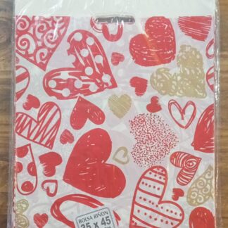 Bolsa riñon para regalo 35x45 corazones