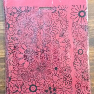 Bolsa riñon para regalo 35x45 flores en rojo