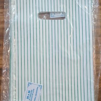 Bolsa riñon para regalo 20x30 rayas verde